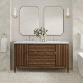Myrrin 60" Double (Vanity Only Pricing) in Mid-Century Walnut